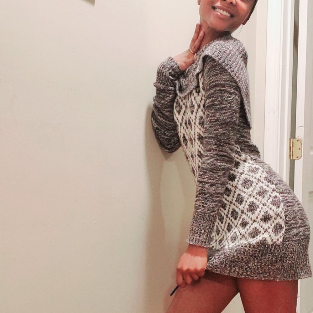 Grey & White dress